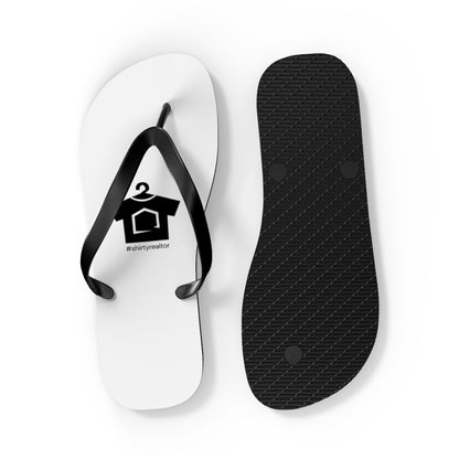 ShirtyRealtor Black Logo Flip Flops - Shirty Realtor #shirtyrealtor