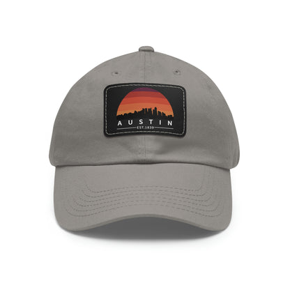 Austin Established Retro Sunset Hat with Leather Patch