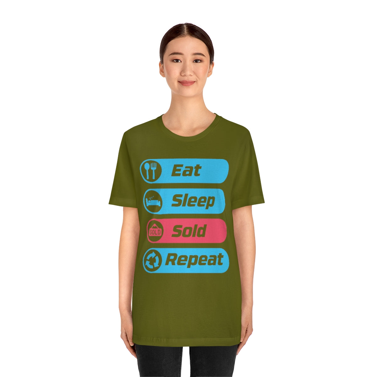 Eat Sleep Sold Repeat Unisex Jersey Short Sleeve Tee