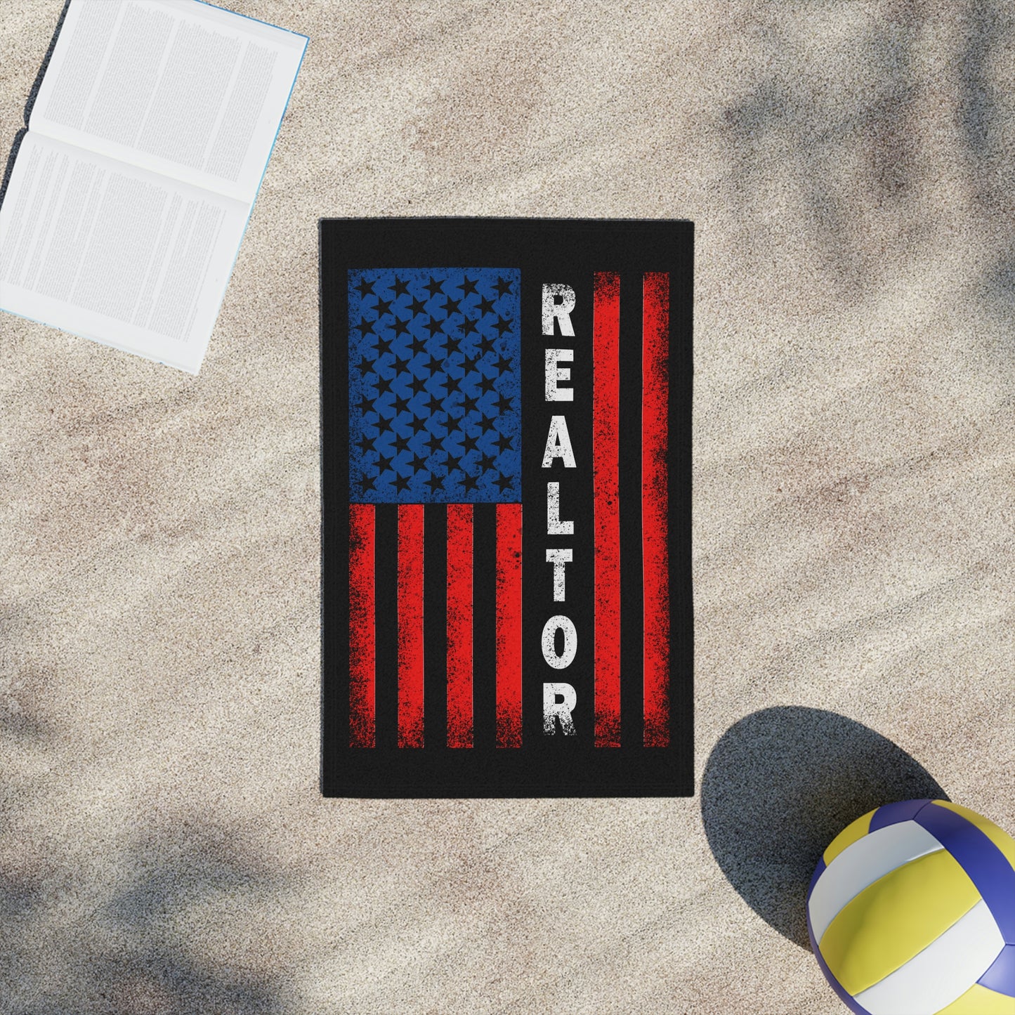 American Flag Realtor Beach Towels