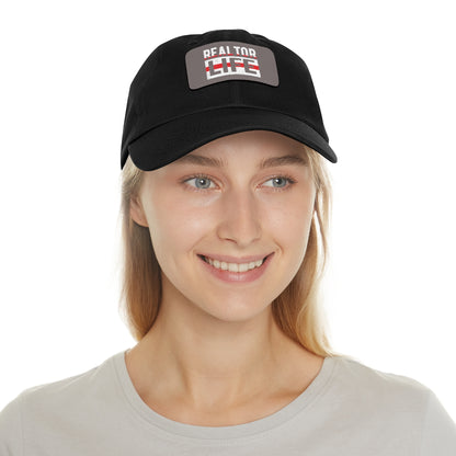 Realtor Life Hat with Leather Patch - ShirtRealtorsWear