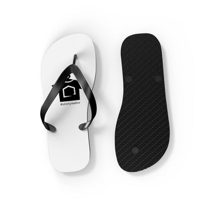 ShirtyRealtor Black Logo Flip Flops - Shirty Realtor #shirtyrealtor