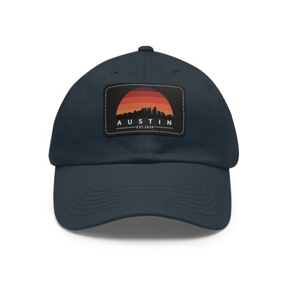 Austin Established Retro Sunset Hat with Leather Patch