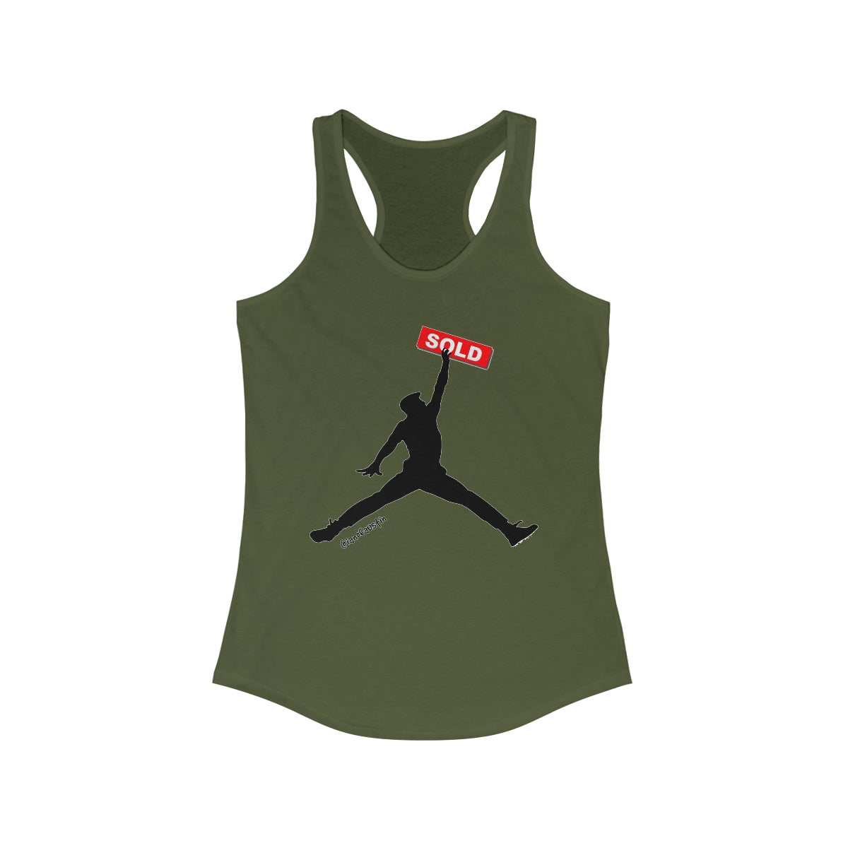 Jumpman Realtor Women's Ideal Racerback Tank #ianofaustin - REAL ESTATE Tease