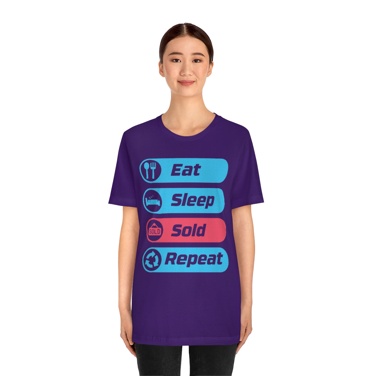 Eat Sleep Sold Repeat Unisex Jersey Short Sleeve Tee