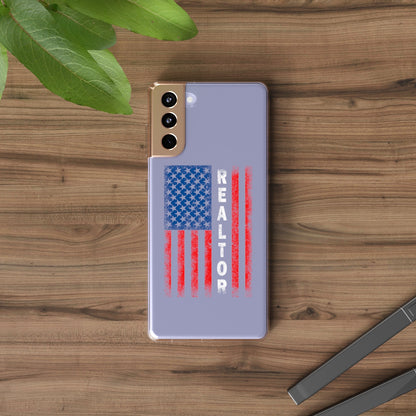 American Flag Realtor Clear Phone Case