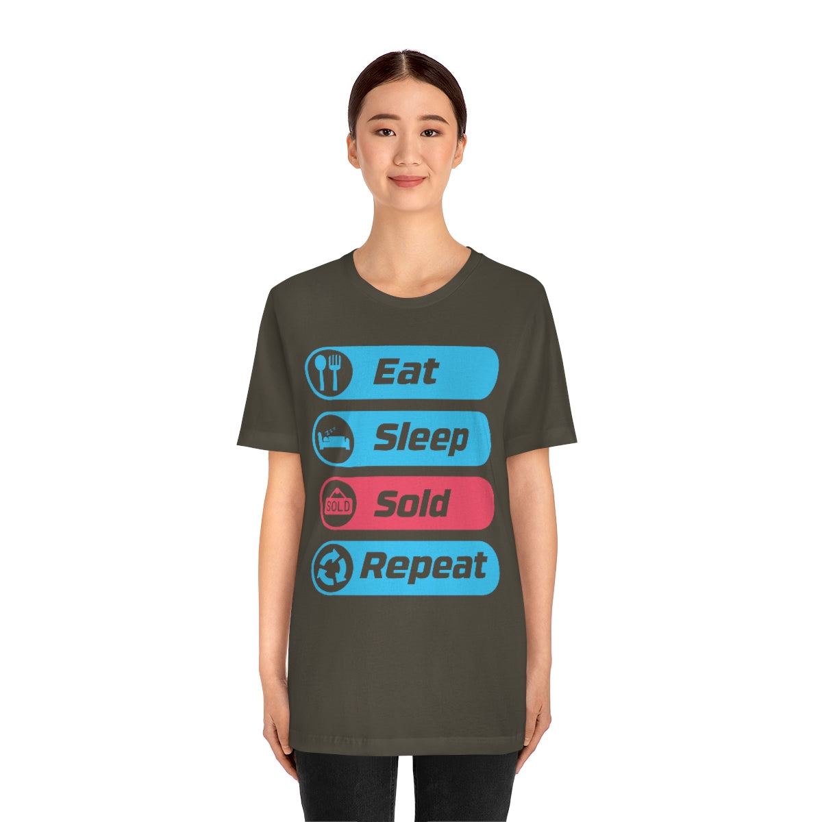 Eat Sleep Sold Repeat Unisex Jersey Short Sleeve Tee