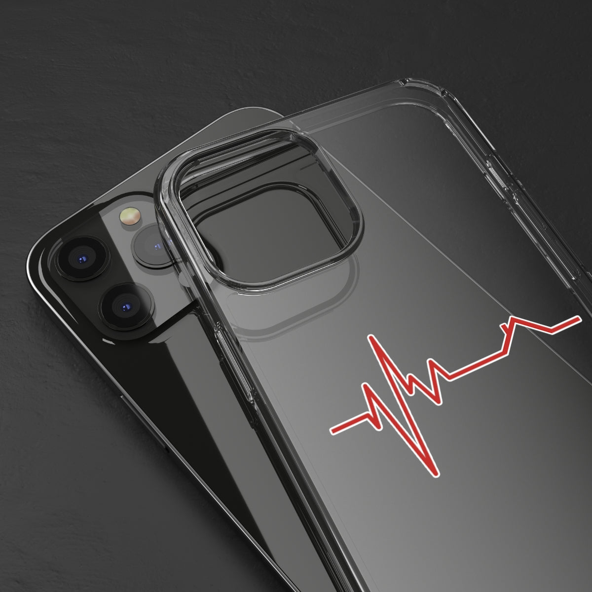 Housebeat Red Clear Phone Case