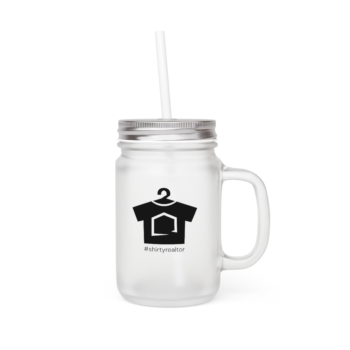 ShirtyRealtor Black Logo Mason Jar