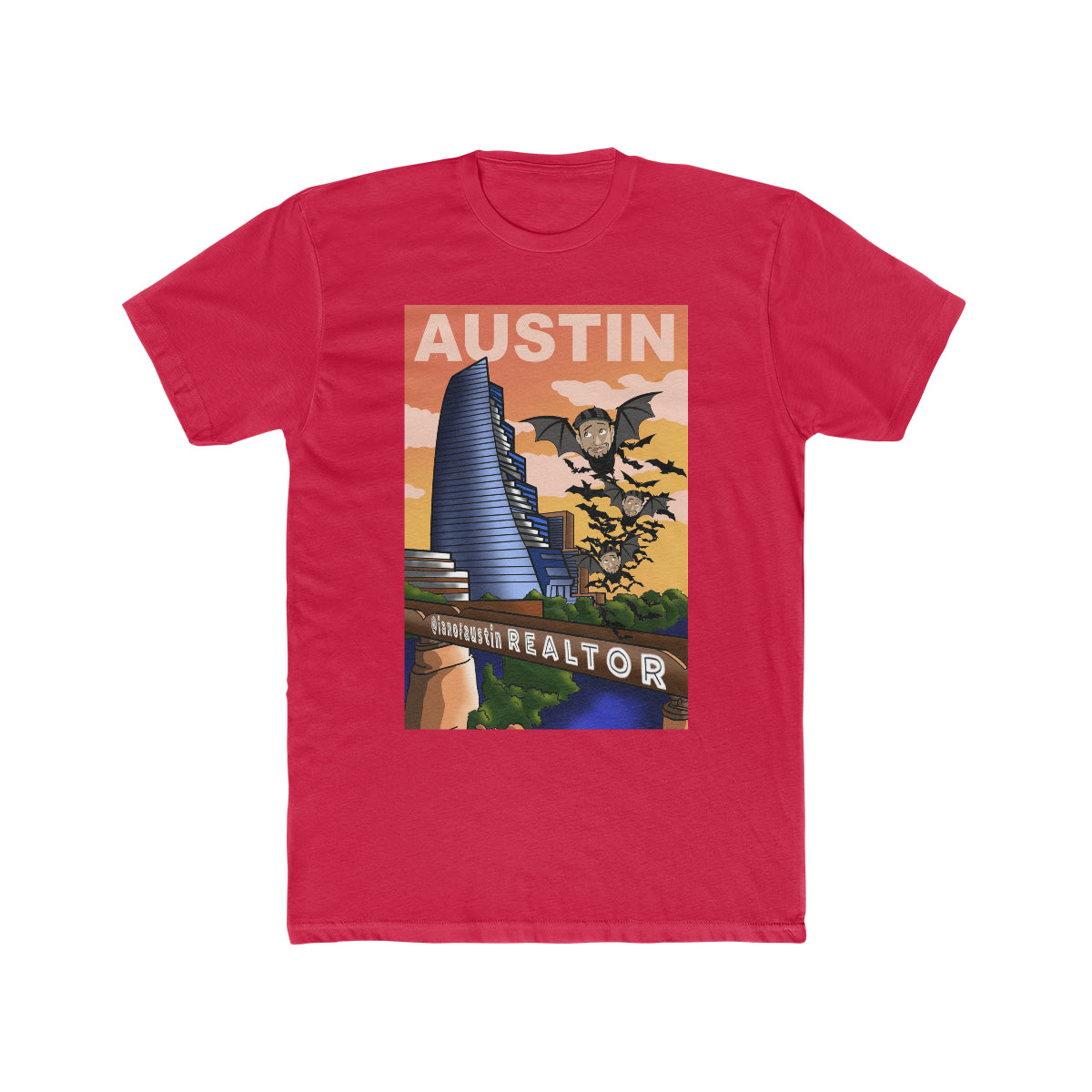 Austin Bat Bridge Men's Cotton Crew Tee #ianofaustin