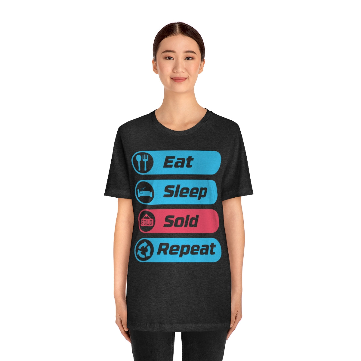 Eat Sleep Sold Repeat Unisex Jersey Short Sleeve Tee