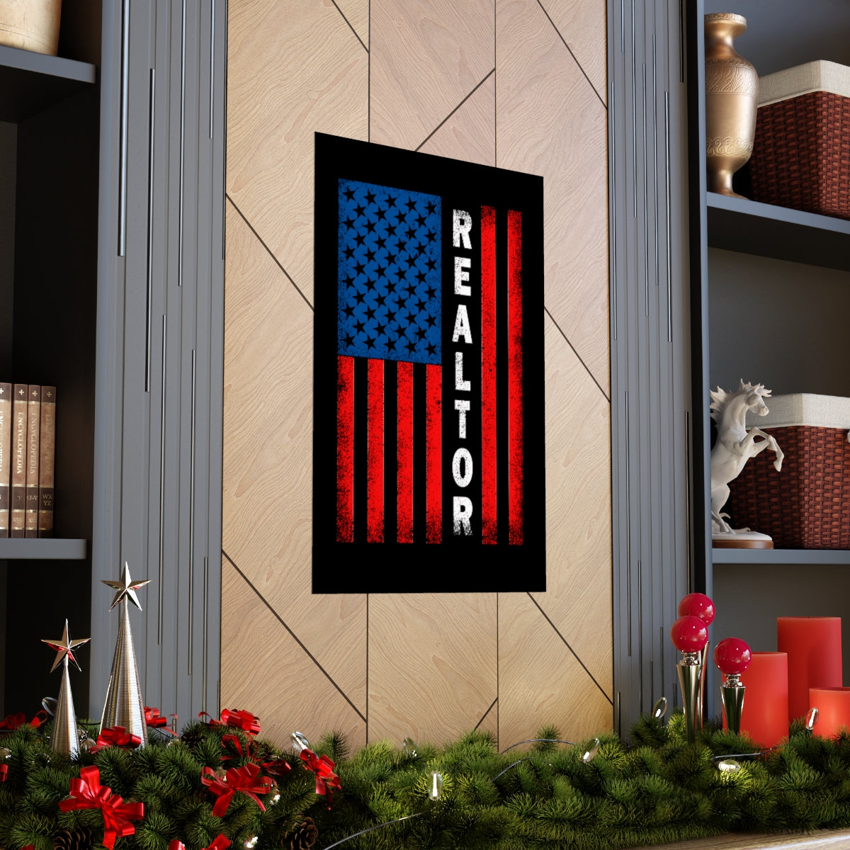 American Flag Realtor Premium Matte Vertical Posters - ShirtRealtorsWear