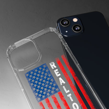 American Flag Realtor Clear Phone Case