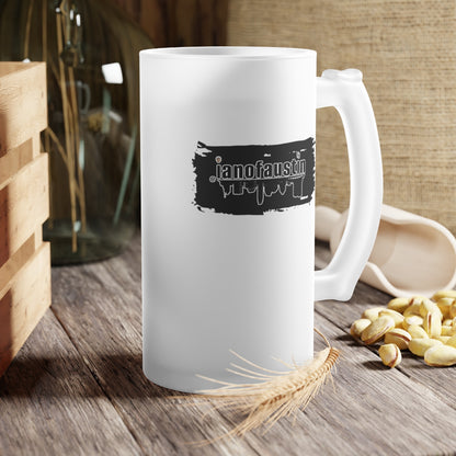 @ianofaustin REAL Austin Skyline Black Brush Frosted Glass Beer Mug