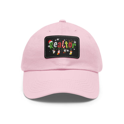 Realtor Christmas Hat with Leather Patch