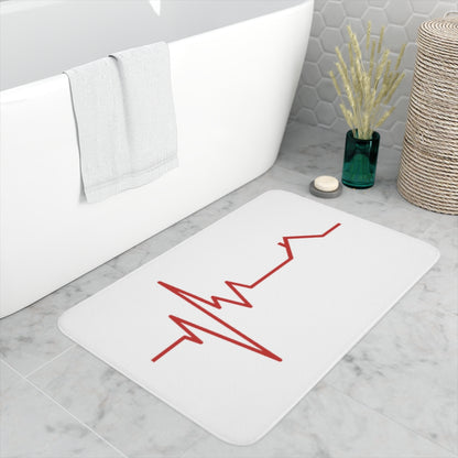 Housebeat Red Memory Foam Bath Mat