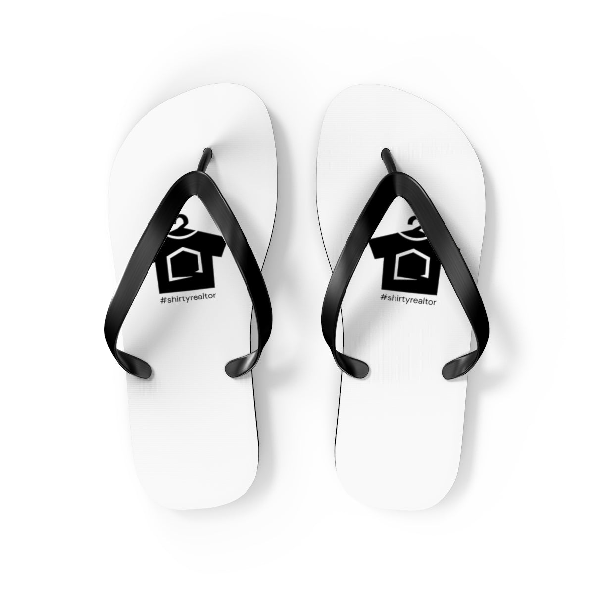 ShirtyRealtor Black Logo Flip Flops - Shirty Realtor #shirtyrealtor