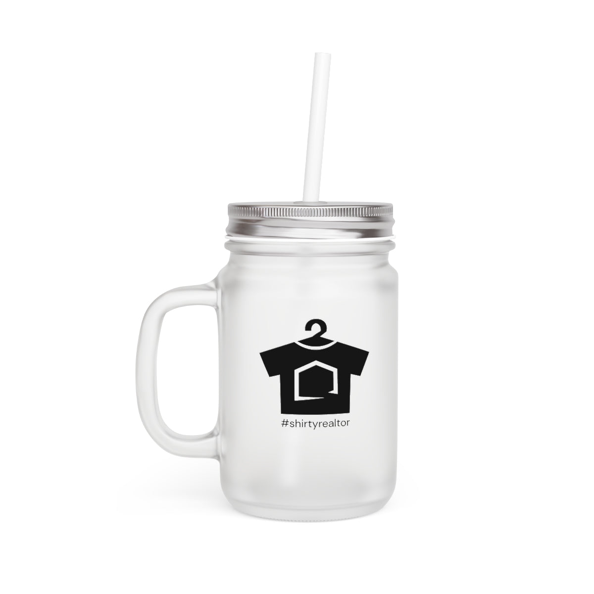 ShirtyRealtor Black Logo Mason Jar