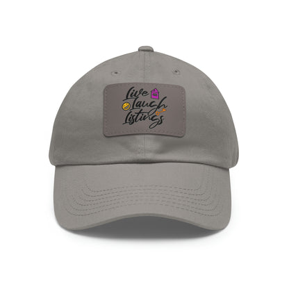 Live Laugh Listings Hat with Leather Patch