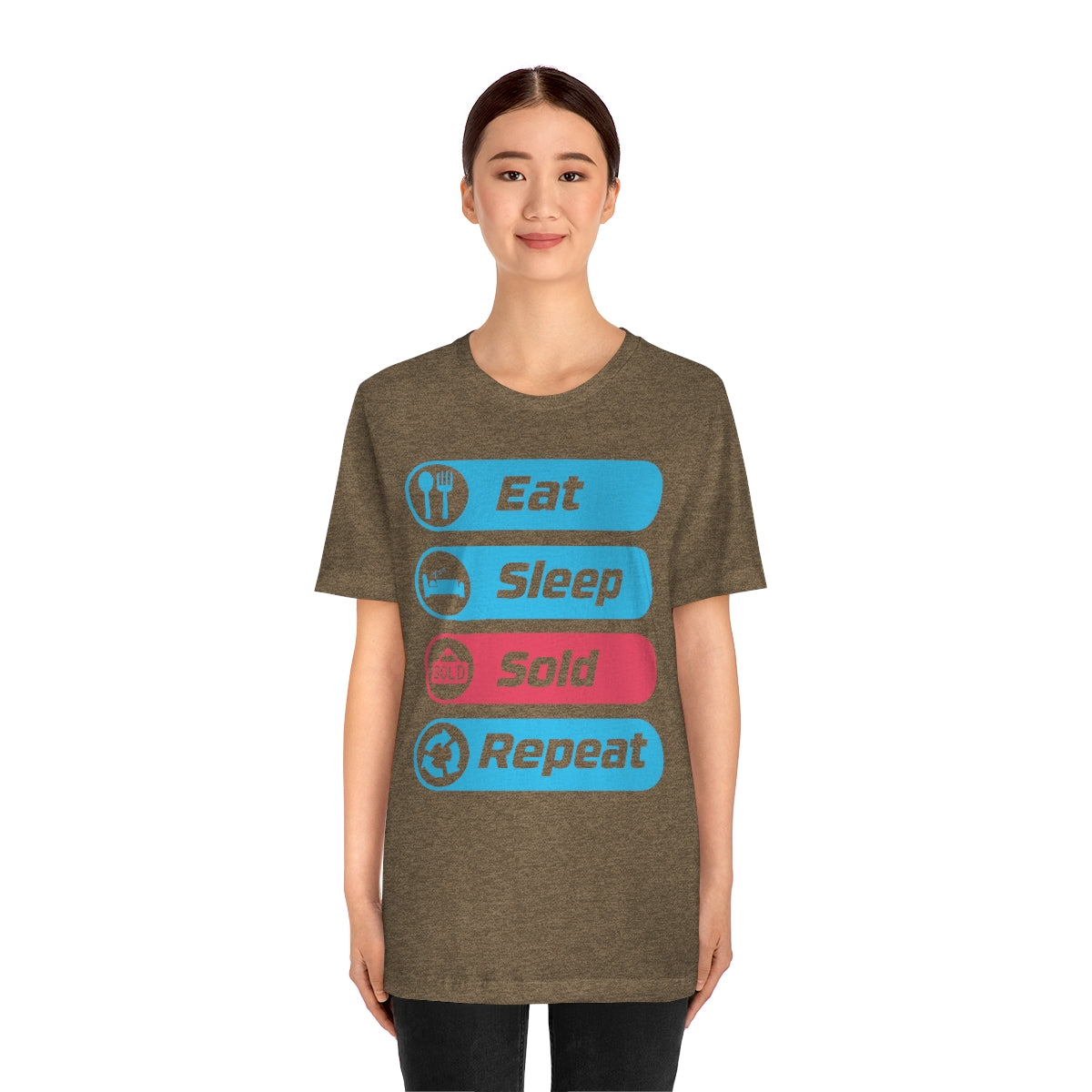 Eat Sleep Sold Repeat Unisex Jersey Short Sleeve Tee