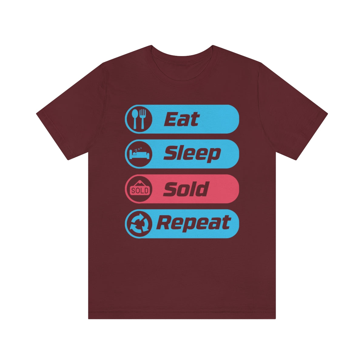 Eat Sleep Sold Repeat Unisex Jersey Short Sleeve Tee