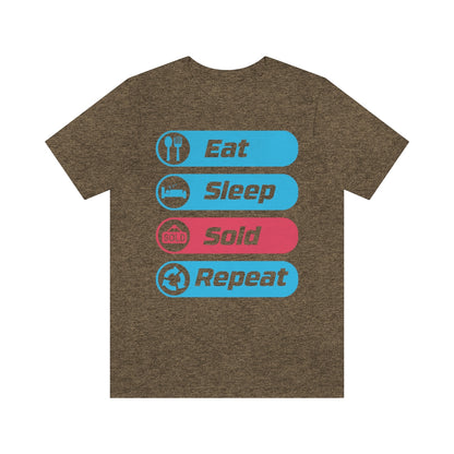 Eat Sleep Sold Repeat Unisex Jersey Short Sleeve Tee