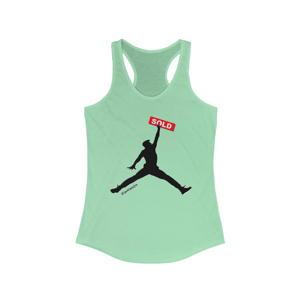 Jumpman Realtor Women's Ideal Racerback Tank #ianofaustin - REAL ESTATE Tease