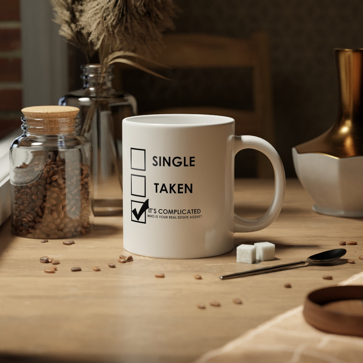 It's Complicated Who Is Your Real Estate Agent Jumbo Mug - ShirtRealtorsWear