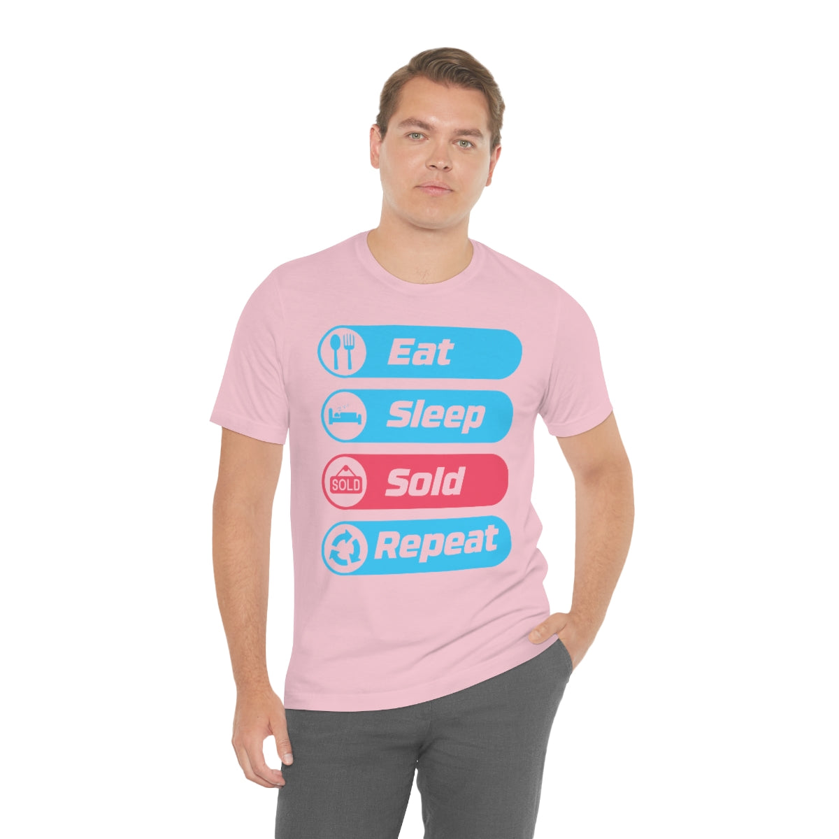 Eat Sleep Sold Repeat Unisex Jersey Short Sleeve Tee