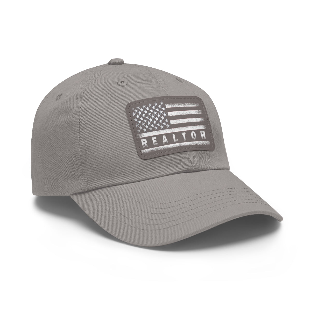 American Flag Realtor Hat with Leather Patch