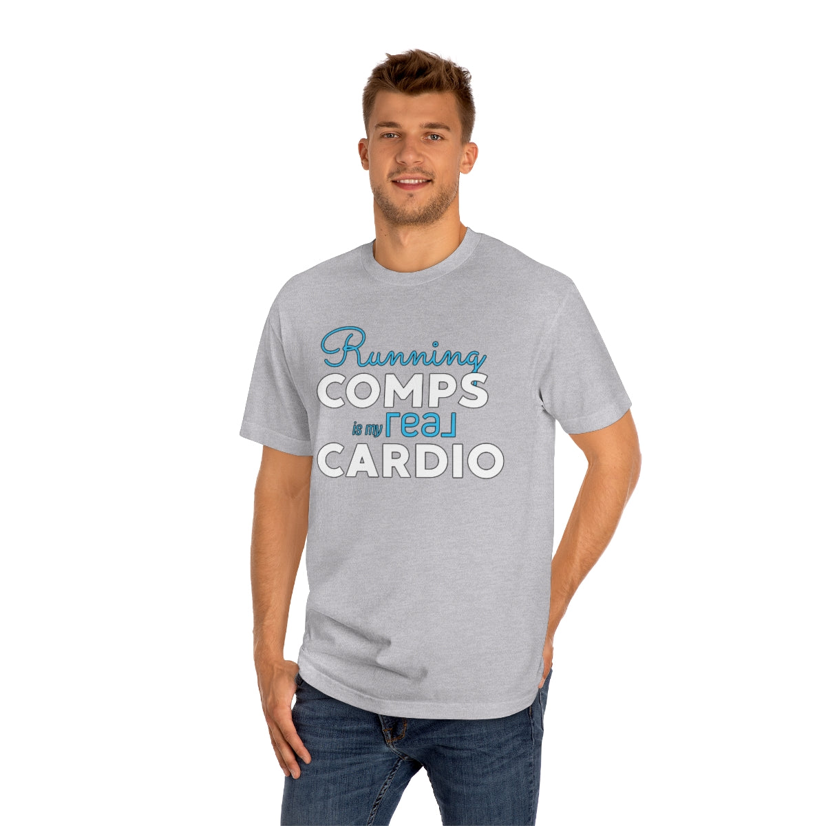 Running Comps REAL BLUE Unisex Classic Tee - REAL ESTATE Tease