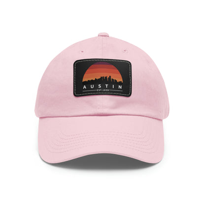 Austin Established Retro Sunset Hat with Leather Patch