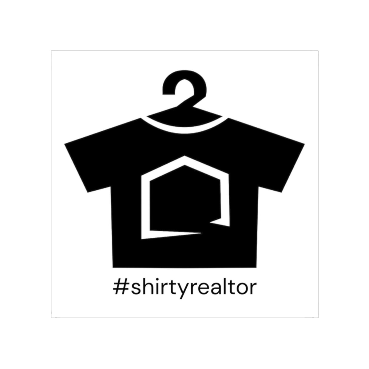 ShirtyRealtor Black Logo Outdoor Sticker - ShirtRealtorsWear