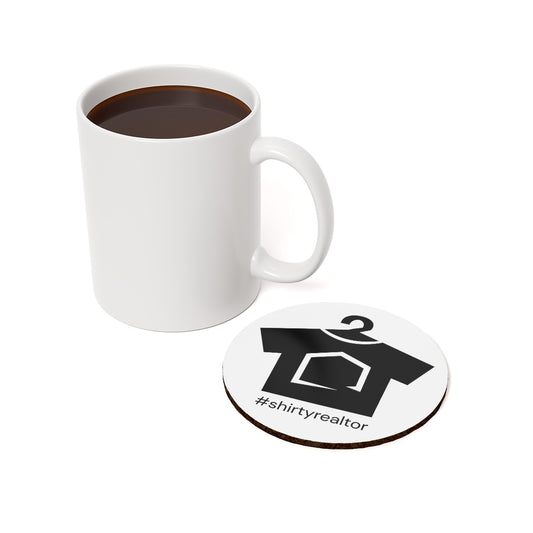 ShirtyRealtor Black Logo Cork Back Coaster - Shirty Realtor #shirtyrealtor