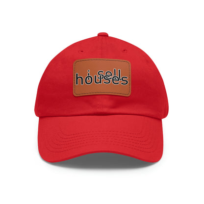 i sell houses Hat with Leather Patch