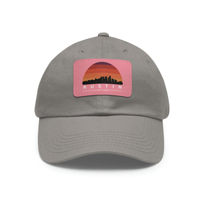 Austin Established Retro Sunset Hat with Leather Patch