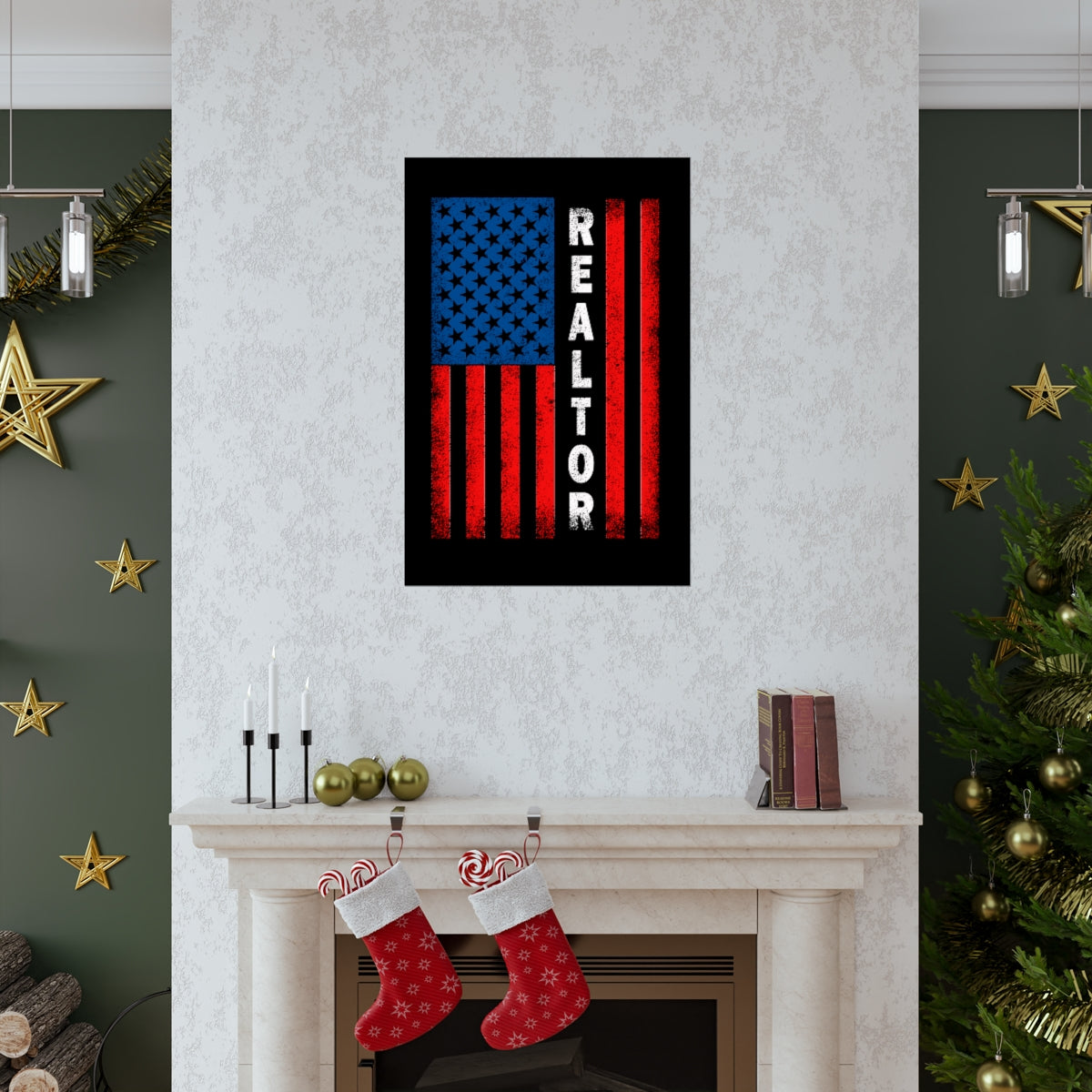 American Flag Realtor Premium Matte Vertical Posters - ShirtRealtorsWear