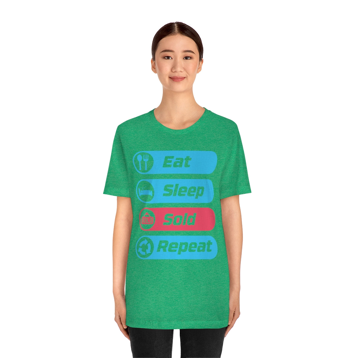 Eat Sleep Sold Repeat Unisex Jersey Short Sleeve Tee