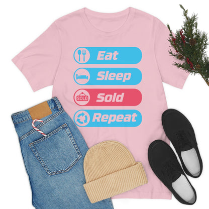 Eat Sleep Sold Repeat Unisex Jersey Short Sleeve Tee