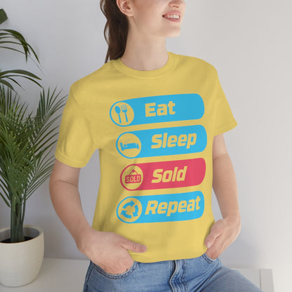 Eat Sleep Sold Repeat Unisex Jersey Short Sleeve Tee