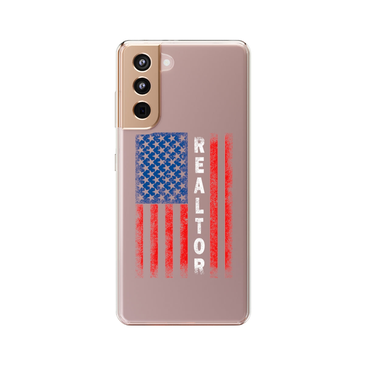 American Flag Realtor Clear Phone Case