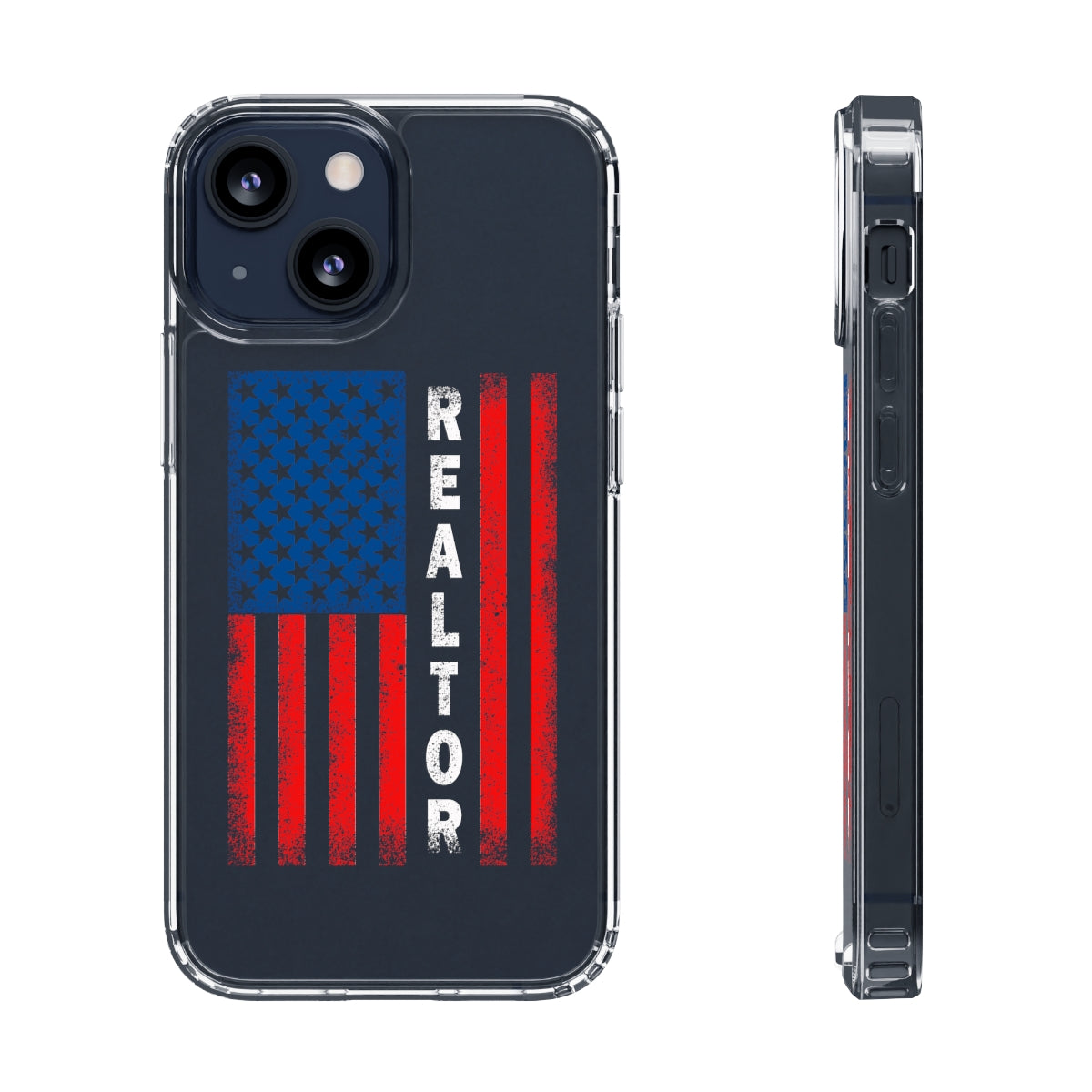 American Flag Realtor Clear Phone Case