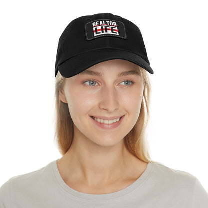 Realtor Life Hat with Leather Patch - ShirtRealtorsWear