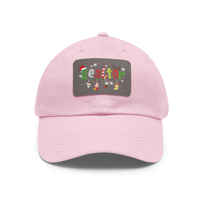 Realtor Christmas Hat with Leather Patch