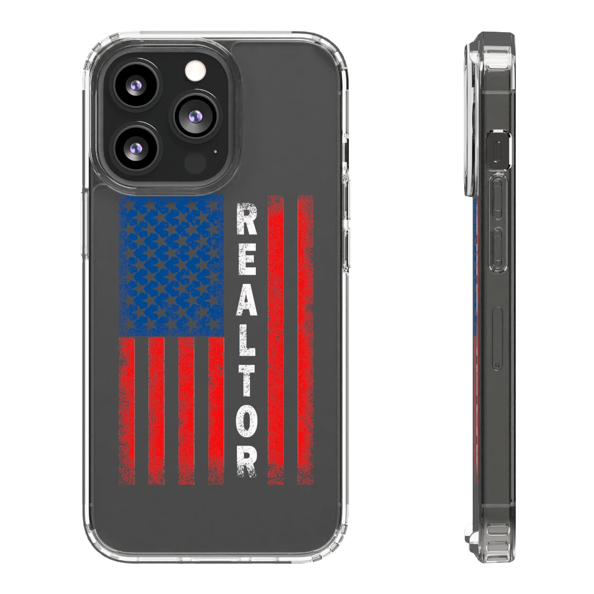 American Flag Realtor Clear Phone Case