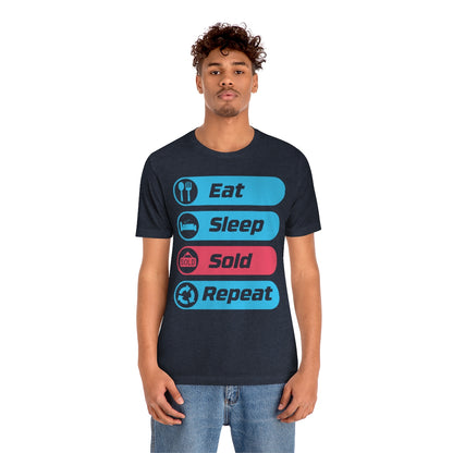 Eat Sleep Sold Repeat Unisex Jersey Short Sleeve Tee