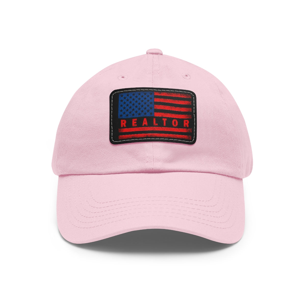 American Flag Realtor Hat with Leather Patch