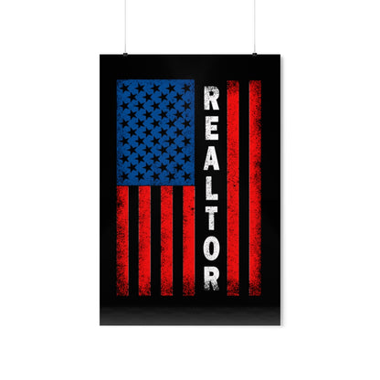 American Flag Realtor Premium Matte Vertical Posters - ShirtRealtorsWear