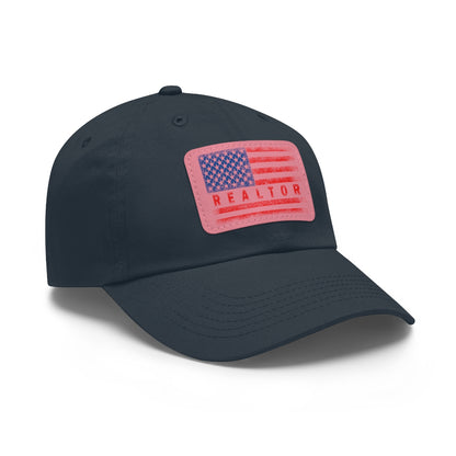 American Flag Realtor Hat with Leather Patch